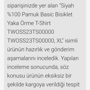 Eksik Ürün Gönderimi Ve Yetersiz Müşteri Hizmetleri