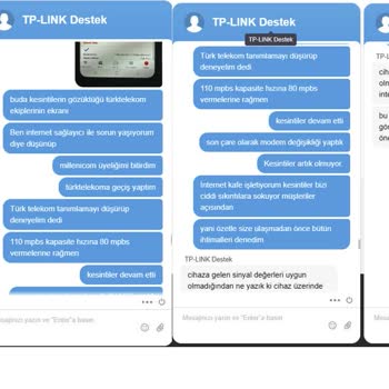 TP Link Modem Arızası Ve Yetersiz Teknik Destek Nedeniyle İşimde İnternet Kopmaları Yaşadım