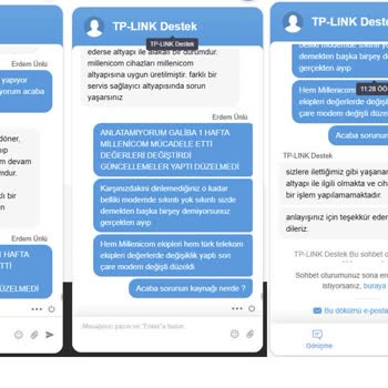 TP Link Modem Arızası Ve Yetersiz Teknik Destek Nedeniyle İşimde İnternet Kopmaları Yaşadım