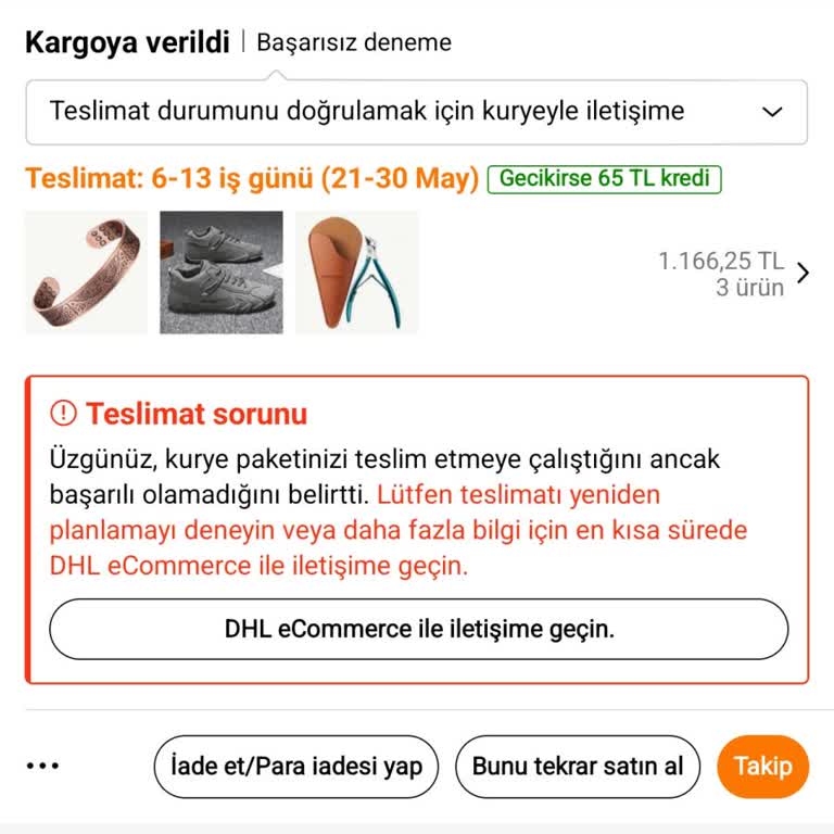 Kargo Teslimatı Yapılmadan Siparişin İade Edilmesi