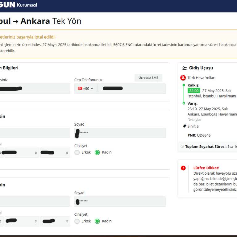 Enuygun.com'da İade Sürecindeki Belirsizlik Ve Müşteri Hizmetleri Sorunları