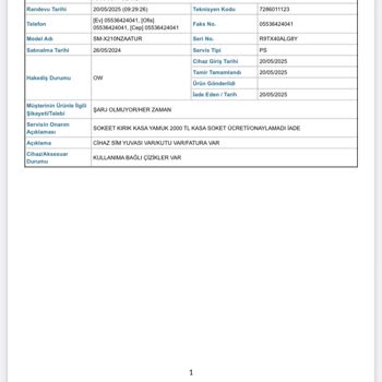 Garanti Kapsamındaki Tablet İçin Yüksek Onarım Ücreti Talebiyle Mağduriyet Yaşadım
