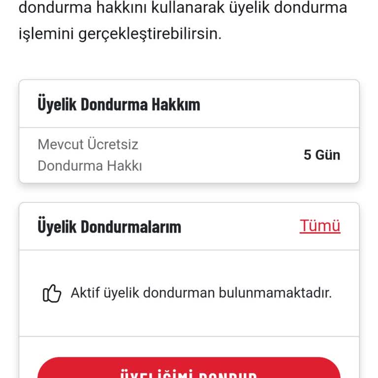 Macfit Öğrenci Dondurma Hakkı Sözünün Yerine Getirilmemesi Ve İlgisizlik