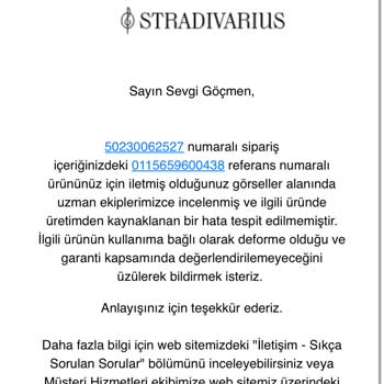 Stradivarius Keten Pantolonun Çekmesi Ve Müşteri Hizmetleri Sorunu
