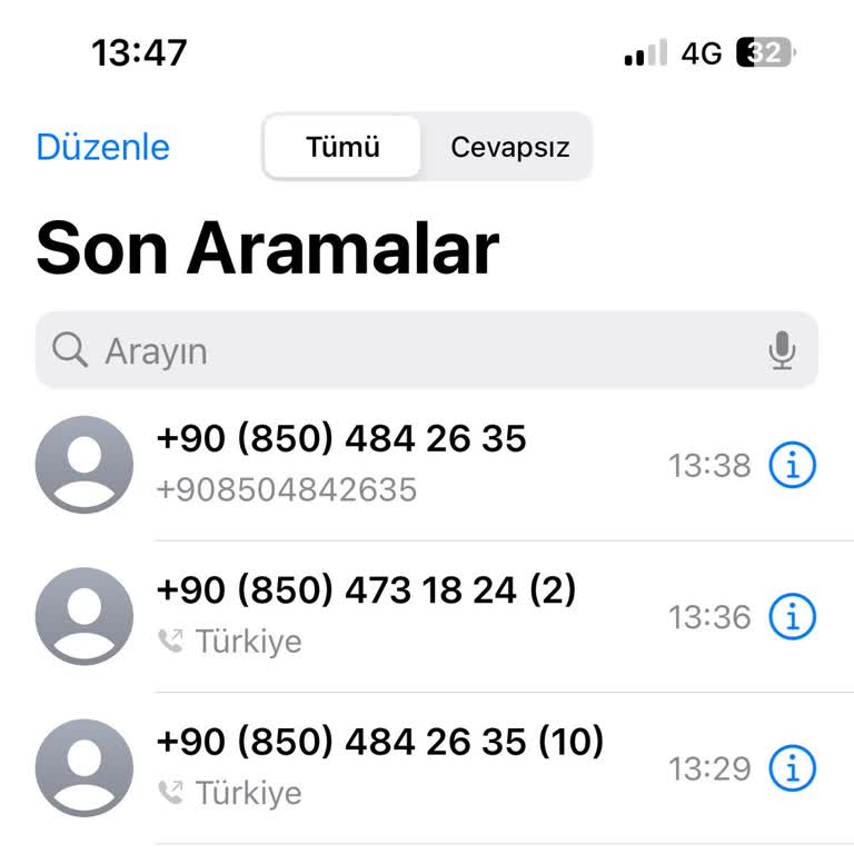 Bilinmeyen Numaralardan Şüpheli Arama Ve Kişisel Bilgi Güvenliği Endişesi