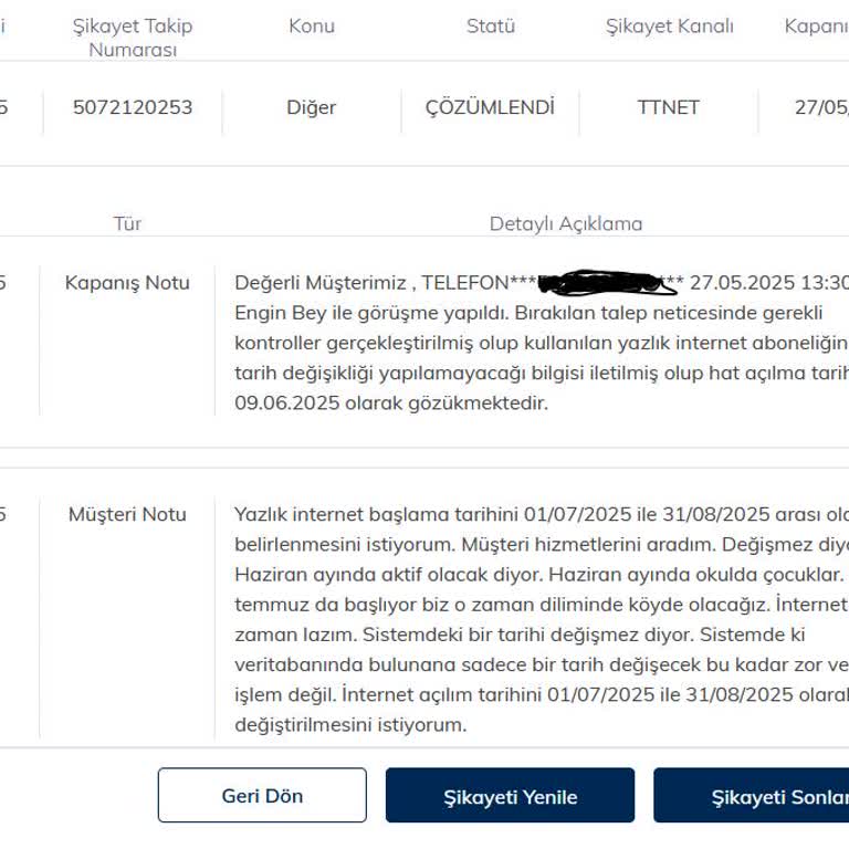 Yazlık İnternetin Yanlış Tarihte Otomatik Aktif Edilmesi Mağduriyet Yaratıyor