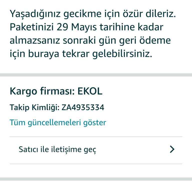Amazon'dan Aldığım Ürün Teslim Edilmedi, Sürekli Farklı Tarih Veriliyor