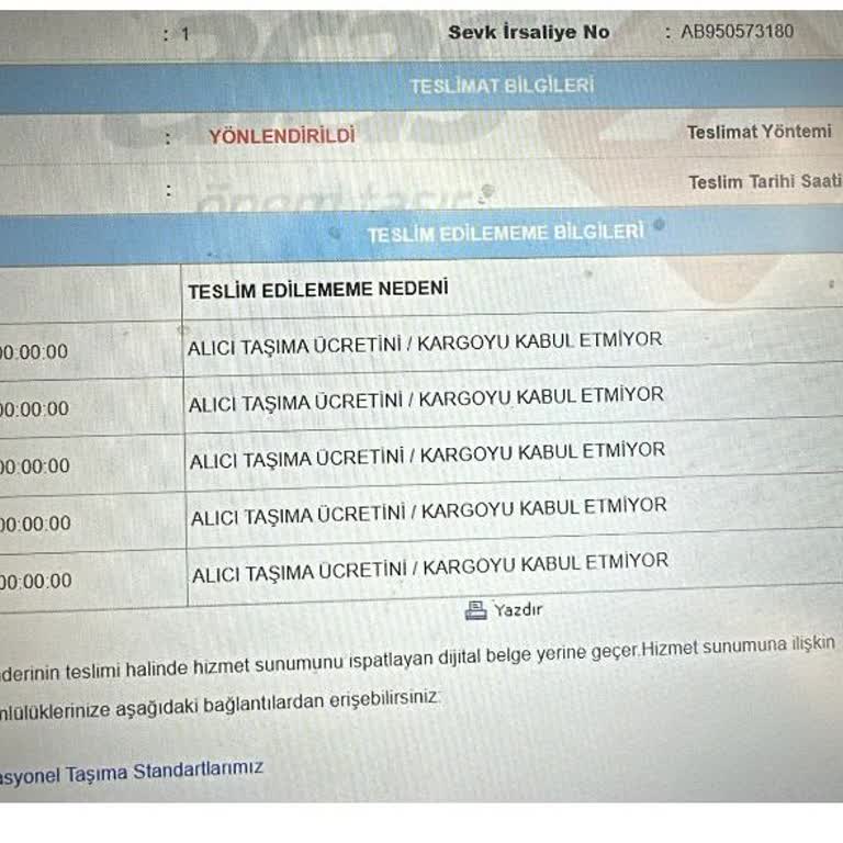 Teslim Edilmeyen Kargo İçin Haksız İade Ve Ek Ücret Talebi