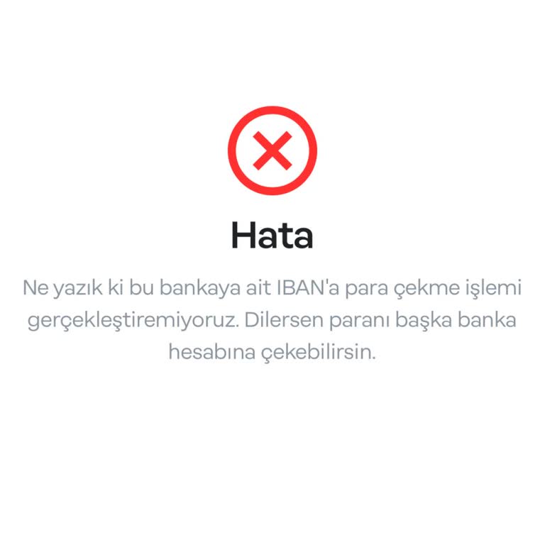 Papara Hesabımdan Ziraat Bankasına Para Transferi Sürekli Hata Veriyor