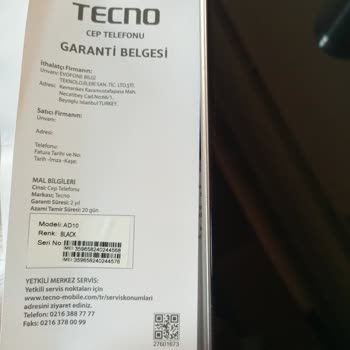 Tecno Phantom Cihazımın İç Ekranı Garanti Kapsamında Onarılmadı