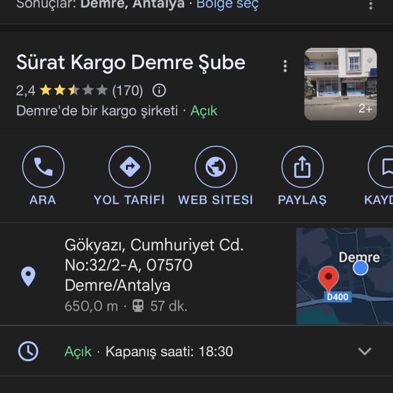 Sürat Kargo Demre Şubesi'nde İletişim Sorunu Ve Saygısız Davranış