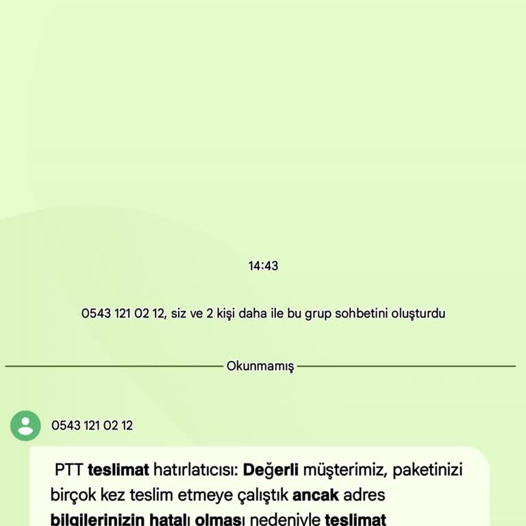 PTT Adıyla Gönderilen Sahte Kargo Mesajları Endişelendiriyor