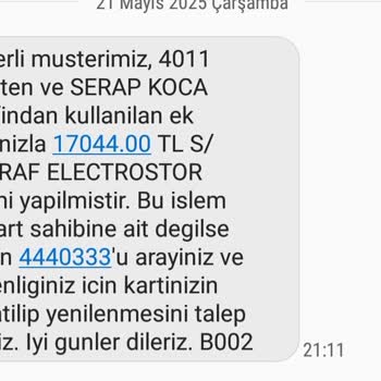 Bilgim Dışında Kredi Kartıma Yüklü Harcama Yapıldı