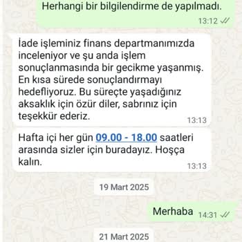 4 Aydır Yapılmayan İade Ve Yetersiz Müşteri Hizmetleri Mağduriyeti