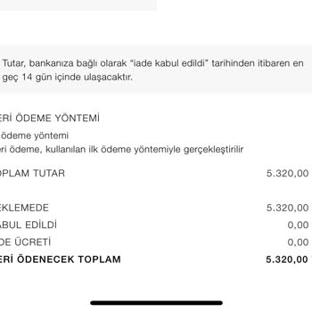İade Ücretimin Gecikmesi Ve Çözüm Eksikliği