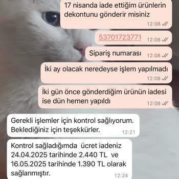 İade Ücretimin Gecikmesi Ve Çözüm Eksikliği
