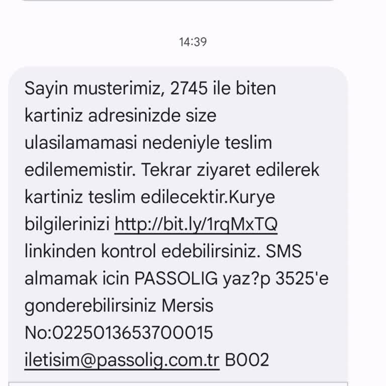 Evdeyken Teslim Edilmeyen Passolig Kartı İçin Acil Çözüm Talebi