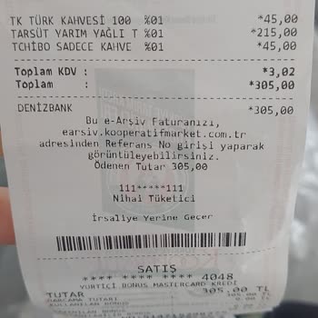 Faturada Almadığım Ürün Yer Aldı