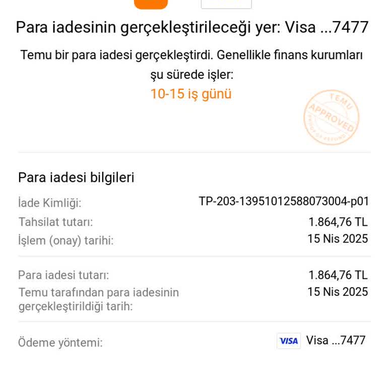 Temu'dan İptal Edilen Siparişin Ücreti 42 Gündür İade Edilmedi