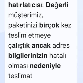 Sahte Kargo Mesajı Hakkında Uyarı Ve Şikayet