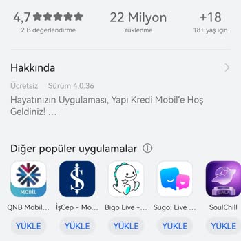 Huawei P60 Pro'da Yapı Kredi Uygulaması Sorunu