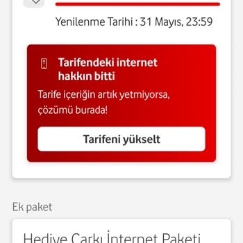 Kullanmadığım Ek İnternet Tarifesi Faturama Yansıtıldı