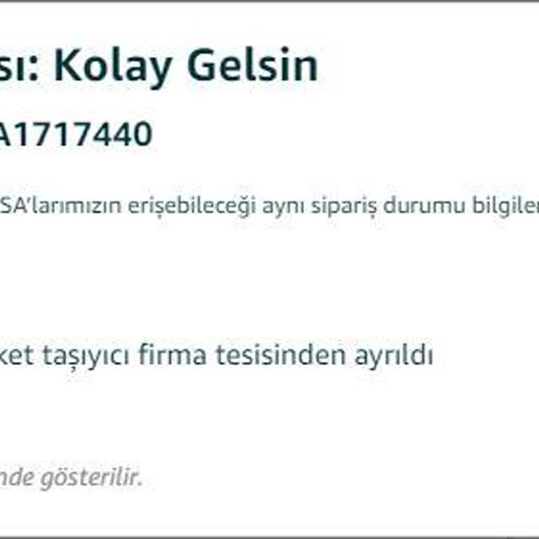 Amazon Siparişim Teslim Edilmedi, Kargo Takibi Ve İade Sorunu Yaşıyorum