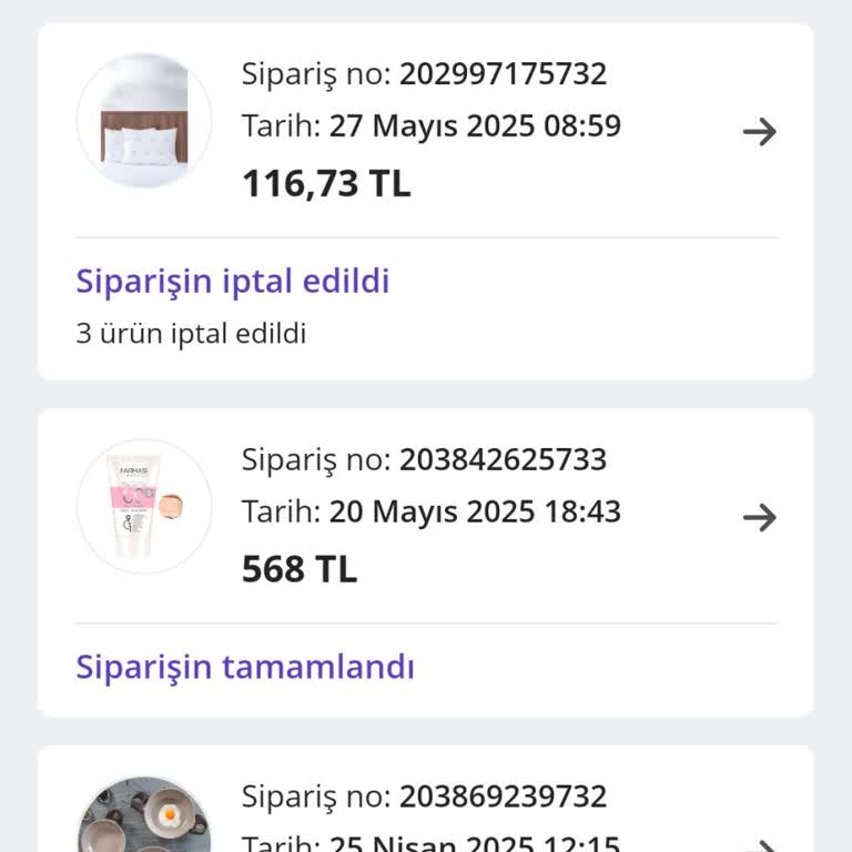 Satın Aldığım Ürünler Gönderilmeden Siparişim İptal Edildi