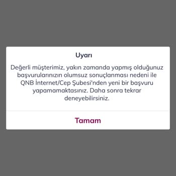 QNB Faizsiz İhtiyaç Kredisi Başvurusunda Sürekli Hata Alıyorum