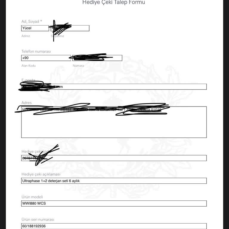 Miele Çamaşır Makinesi Deterjan Kuponlarım Teslim Edilmedi