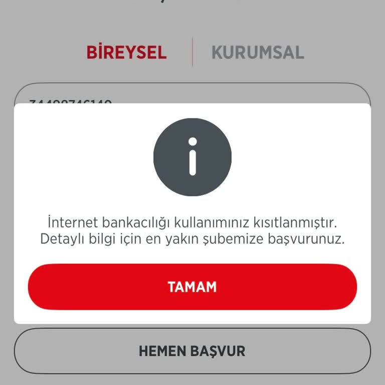 Ziraat Bankası Mobil Bankacılık Hesabım Kapatıldı Açılmasını İstiyorum