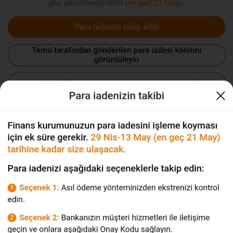 Temu İki Aydır İade Param Yatırılmadı İletişim Yok