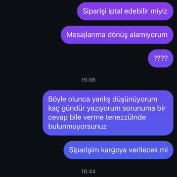 Ürün Gönderilmedi, Para İadesi Yapılmıyor