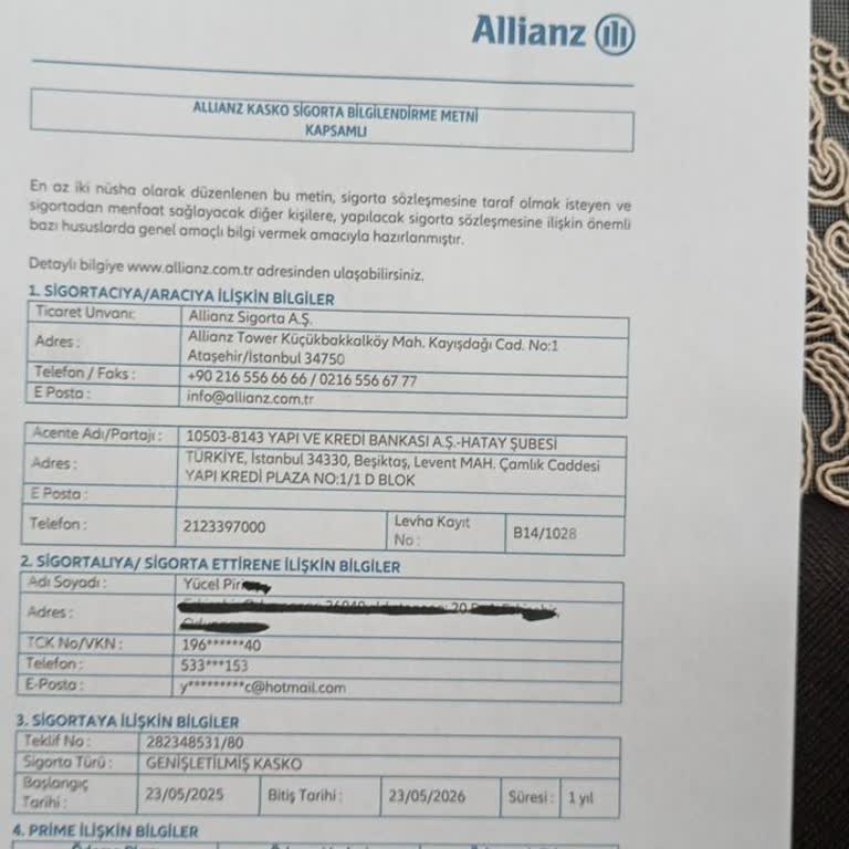 Yapı Kredi Ve Allianz Arasında Sıkışan Müşteri: Sunulan Kasko Teklifinin Arkasında Neden Durulmuyor?