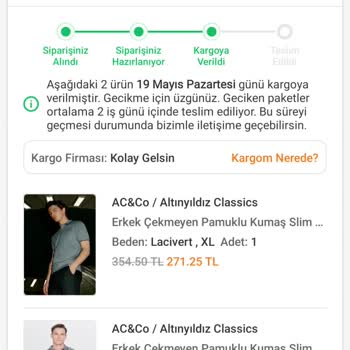 Altınyıldız Classics İndirimli Satın Alınan Ürün Teslim Edilmedi Trendyol'dan Çözüm Alınamıyor