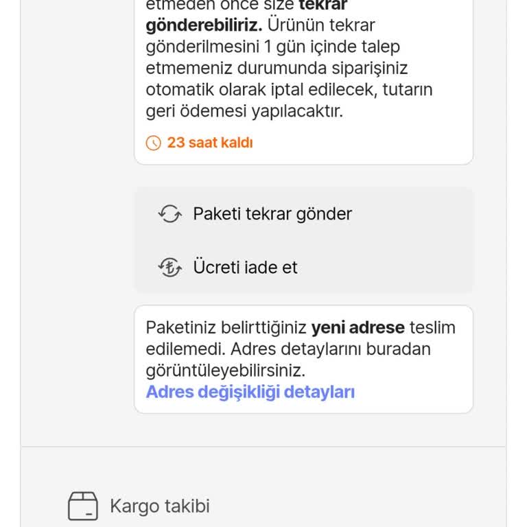 Hepsiburada Kargom Teslim Edilmeden İade Edildi