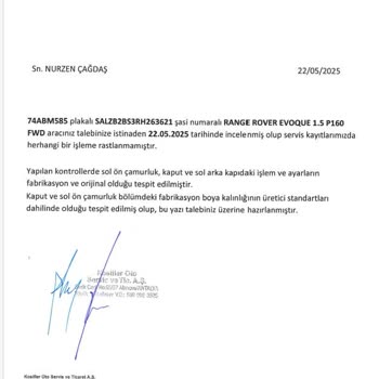 Sıfır Alınan Araçta Fabrika Kaynaklı Kaput Sorunu Ve Değer Kaybı