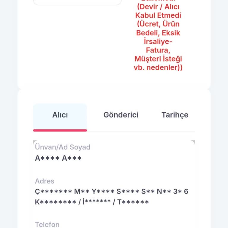 Kargo Teslimatında Yaşanan Saygısızlık Ve Keyfi İptal