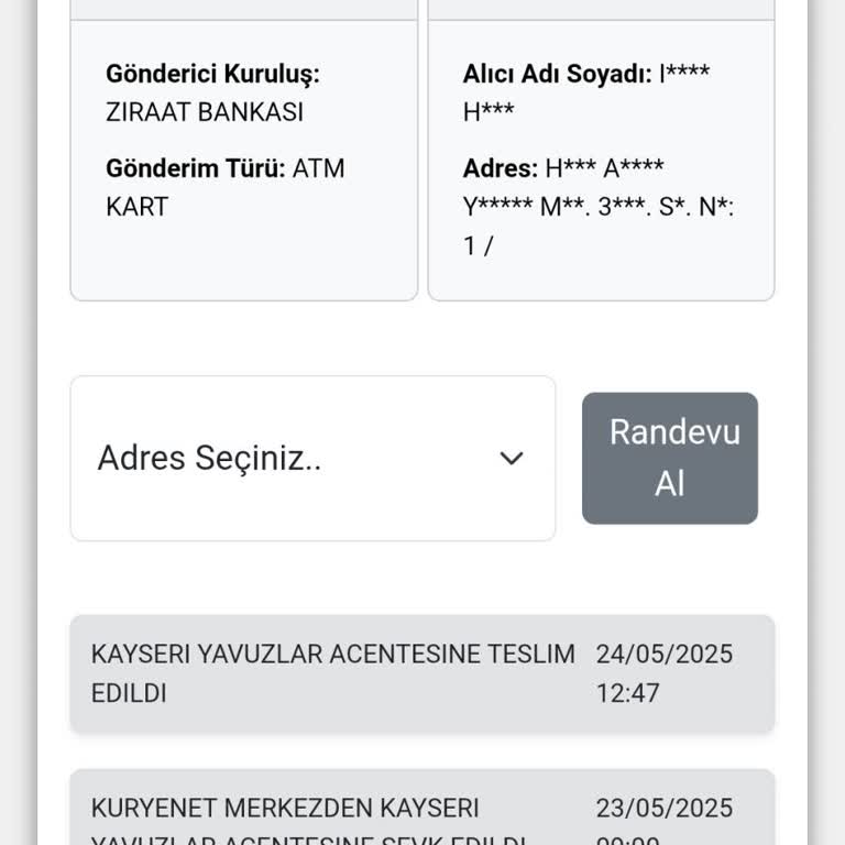 Kredi Kartım Bilgim Dışında Farklı Adrese Teslim Edildi