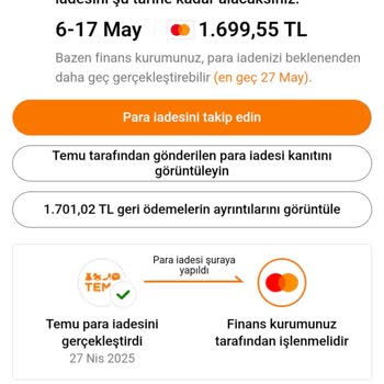 Temu'dan İade Ücreti Hâlâ Yatmadı!