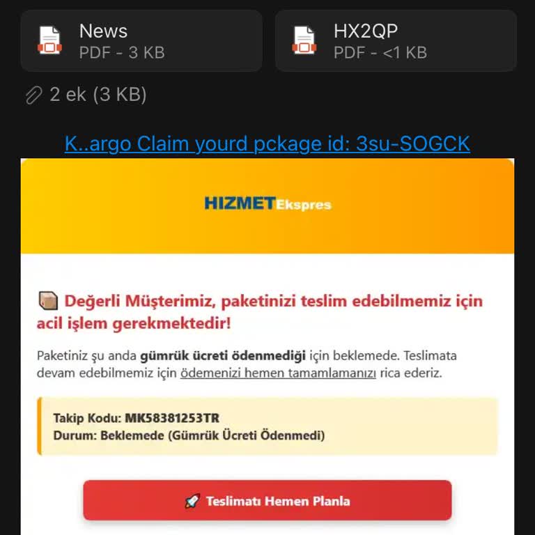 Adıma Gelen Sahte Kargo Mailleri Ve Bilgi Güvenliği Endişesi