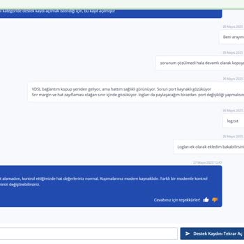 Sürekli İnternet Kopması Ve Çözülmeyen Port Değişikliği Talebi