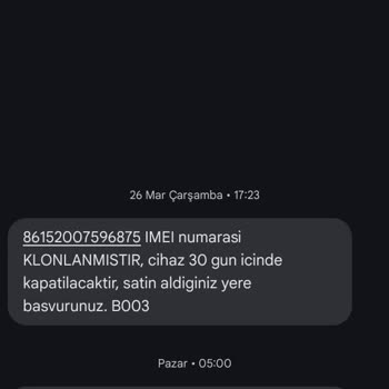 Telefonun IMEI Klonlanması Sonrası Kullanım Sorunu