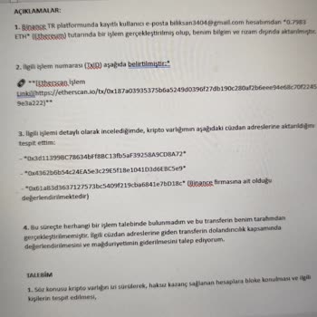 Binance TR Adı Kullanılarak Hesabımdaki Varlıklarım Aktarıldı: Mağduriyetim Giderilmedi