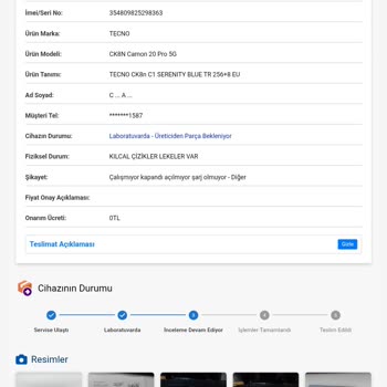 Tekno Pro Telefonumun Servis Süreci Tam Bir Belirsizlik!