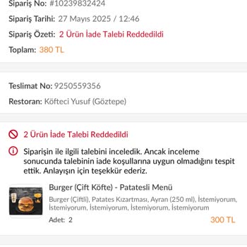 Eksik Ve Hijyen Sorunlu Siparişte Çözüm Sunulmadı