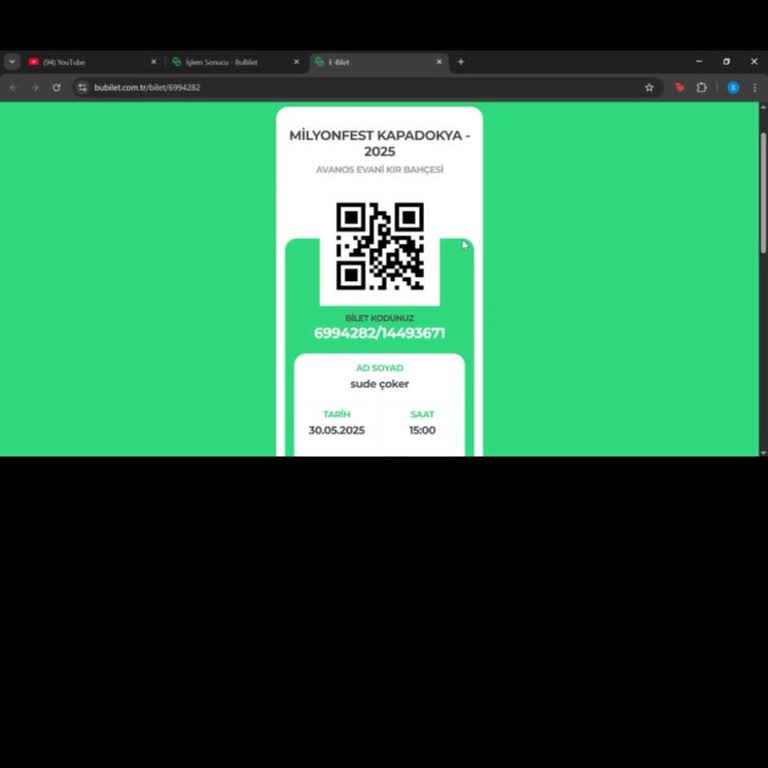 Milyonfest Biletimi İptal Edemiyorum Sipariş Numaram Yok