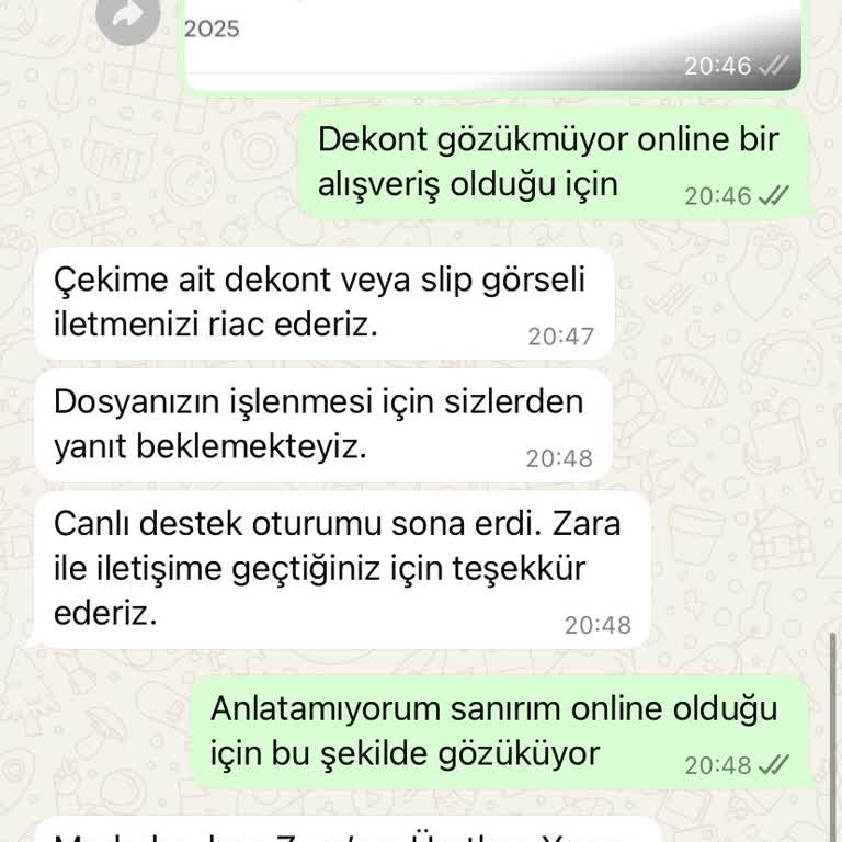 Zara Mağazası Sonrası Kart Bilgilerimin Kopyalanması Ve Yetersiz Müşteri Hizmeti