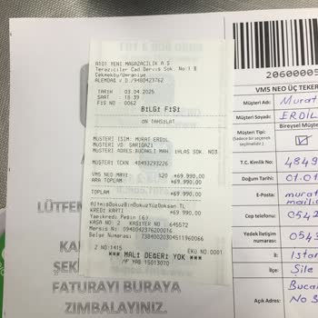 A101'den Alınan Elektrikli Mopet Teslimatında Evrak Sorunu Ve İletişim Eksikliği