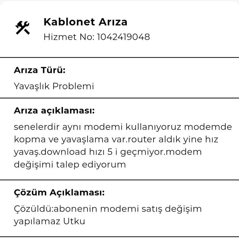 10 Yıldır Kullandığım Modemde Sorun Var, Değişim Yapılmıyor